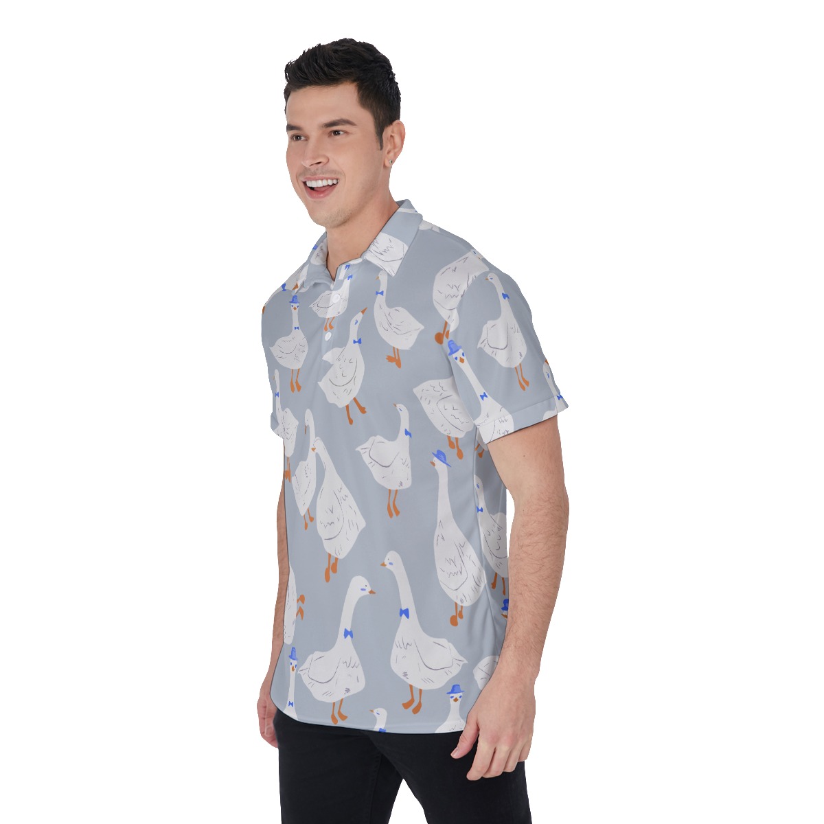 Lovely Goose Polo Hawaiian Shirt For Men