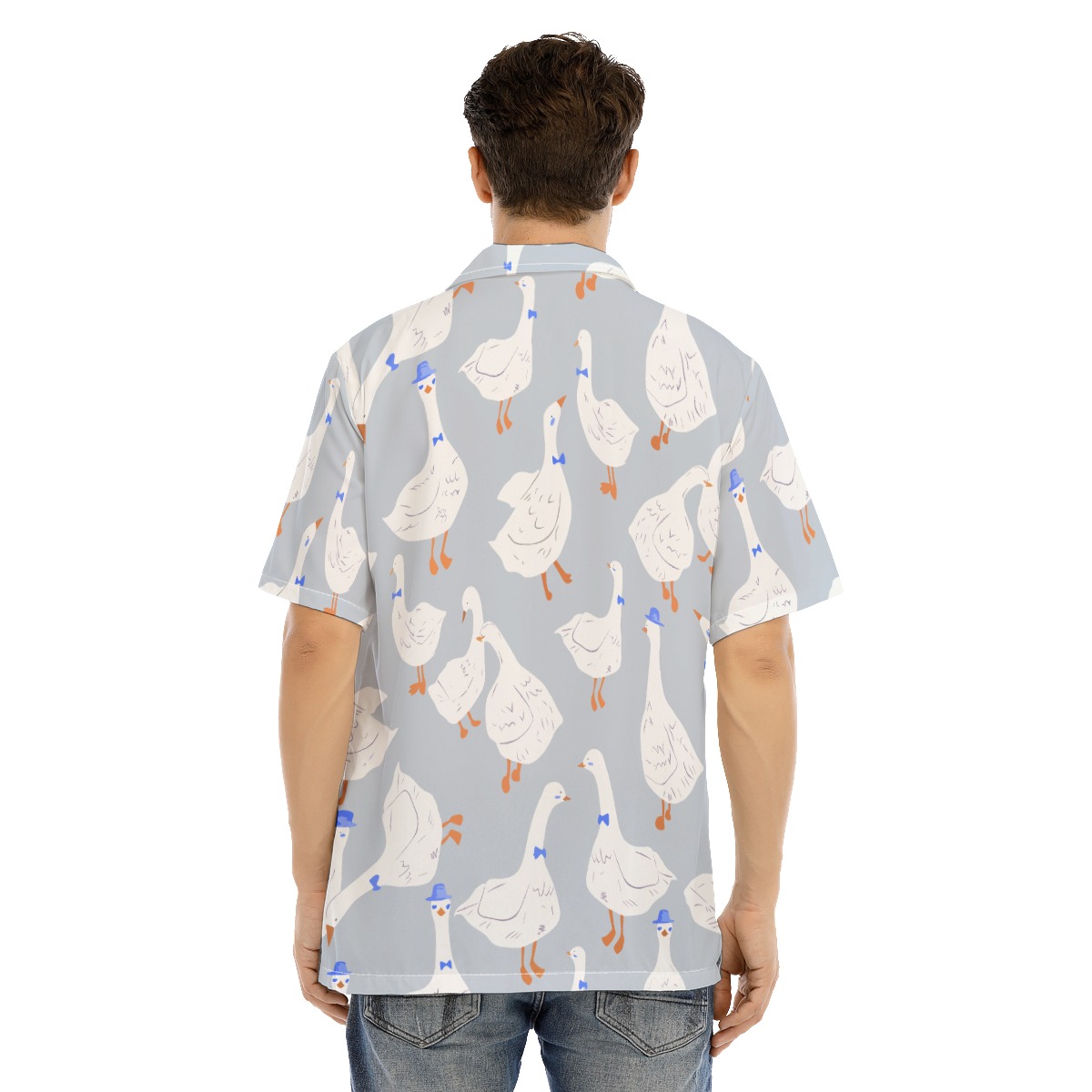 Cute Goose Hawaiian Shirt For Men