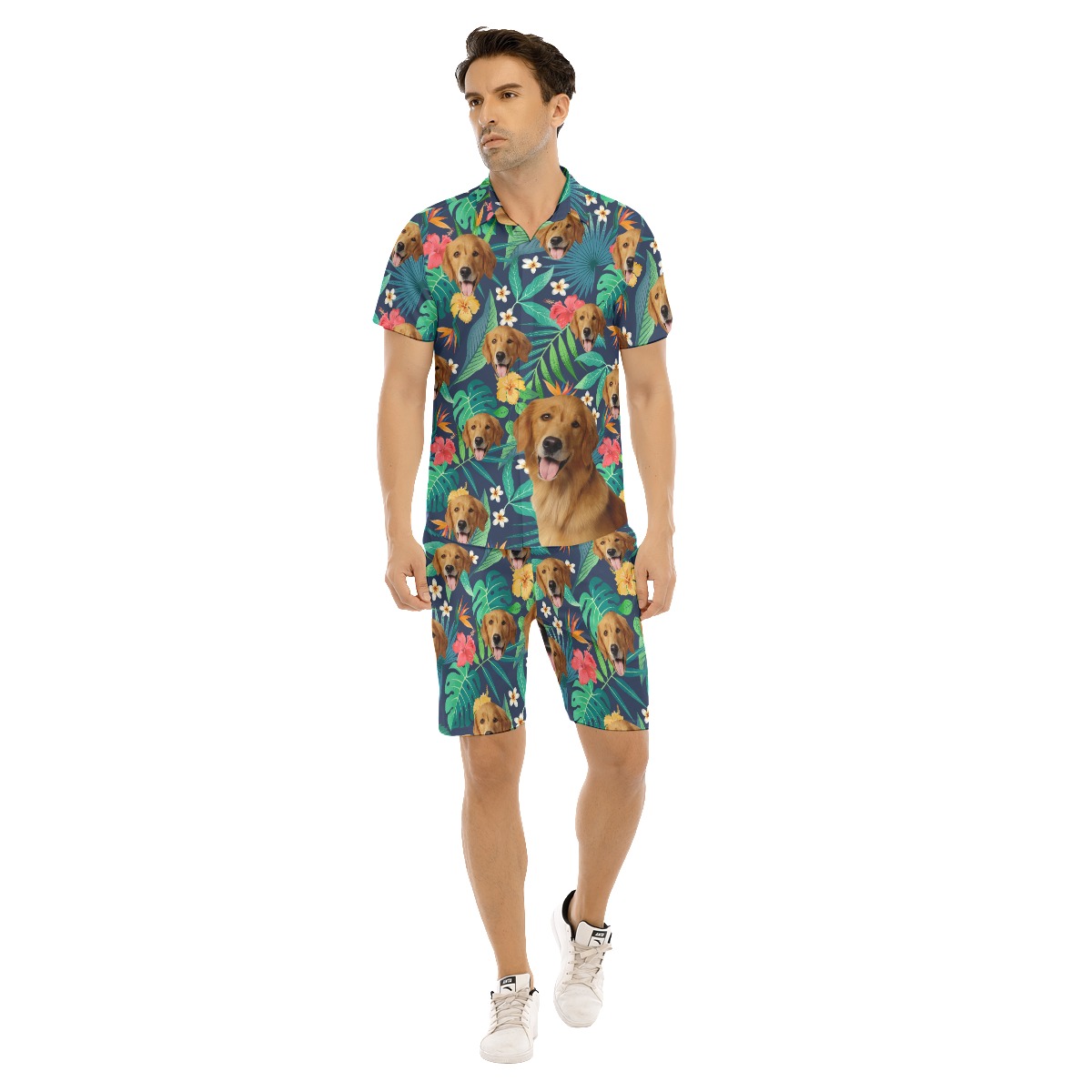 Custom Tropical Hawaiian Sets With Dog Face - variant image 1