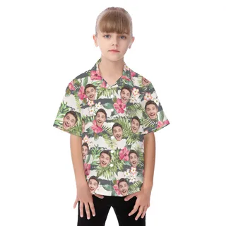 Sports Team Custom Floral Hawaiian Shirt For Kids