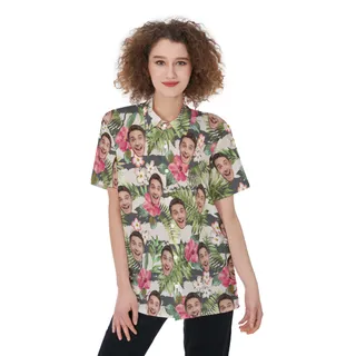 Sports Team Custom Floral Hawaiian Shirt For Women