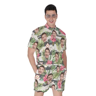 Custom Sports Team Tropical Hawaiian Romper For Men