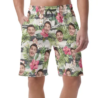 Sports Team Custom Logo Hawaiian Summer Shorts For Men