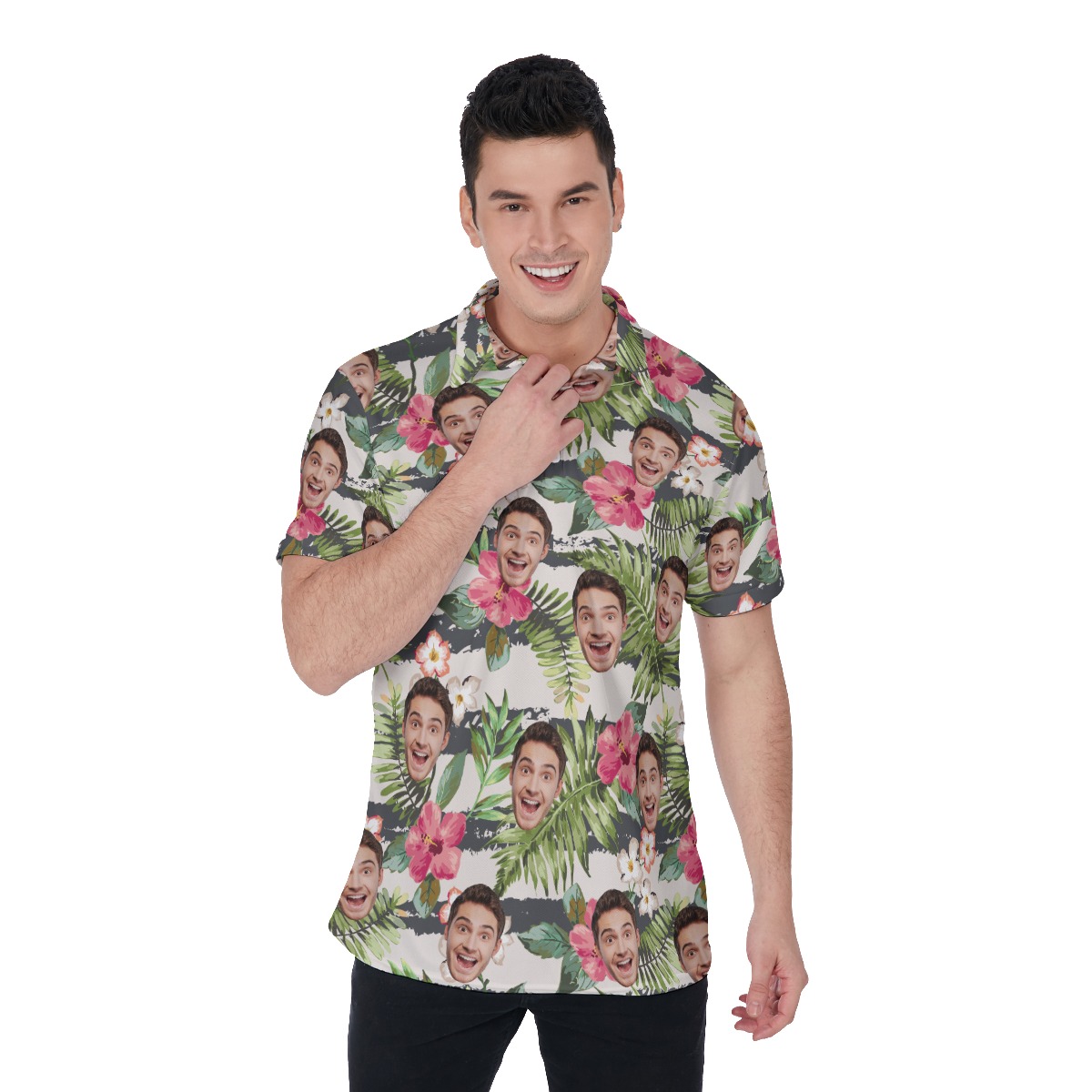 Men'a Sports Team Custom Unique Polo Hawaiian Shirt - variant image 1