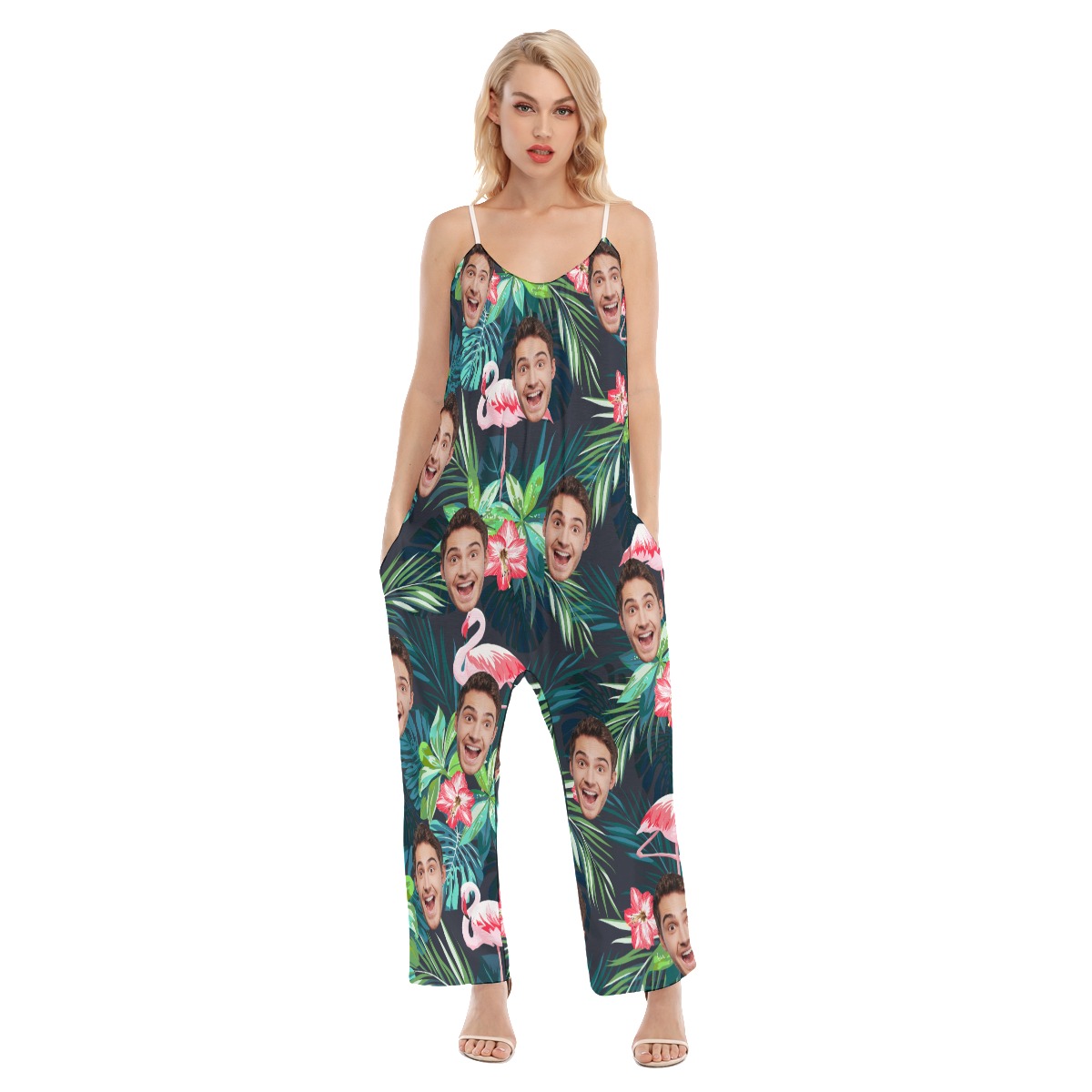 Women's Custom Sports Name Hawaiian Jumpsuit - variant image 1