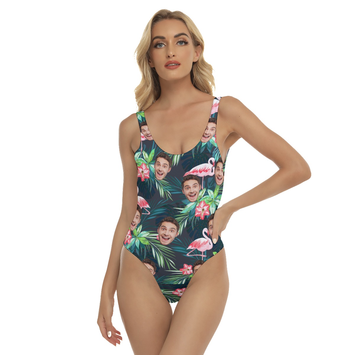 Women's Sports Team Custom Flamingo Hawaiian Swimsuit - variant image 1