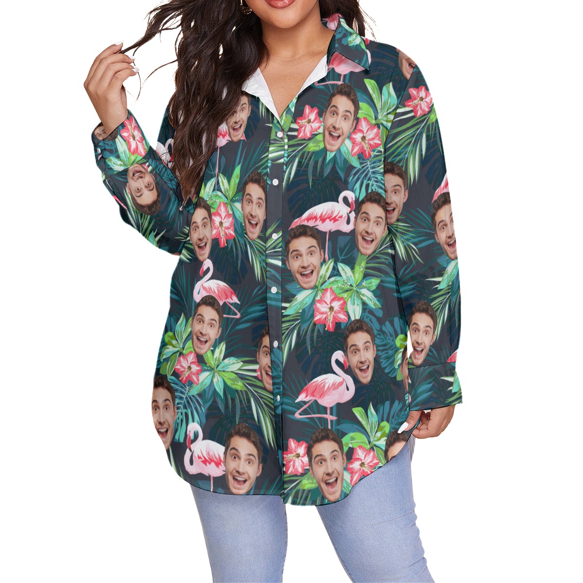Sports Team Custom Women's Oversized Hawaiian Shirt - variant image 1