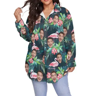 Sports Team Custom Women's Oversized Hawaiian Shirt