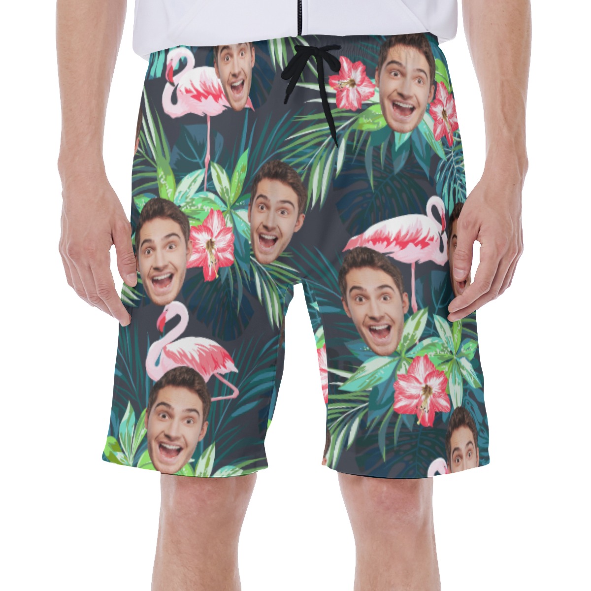 Men's Sports Team Custom Logo Hawaiian Swim Trunks - variant image 1