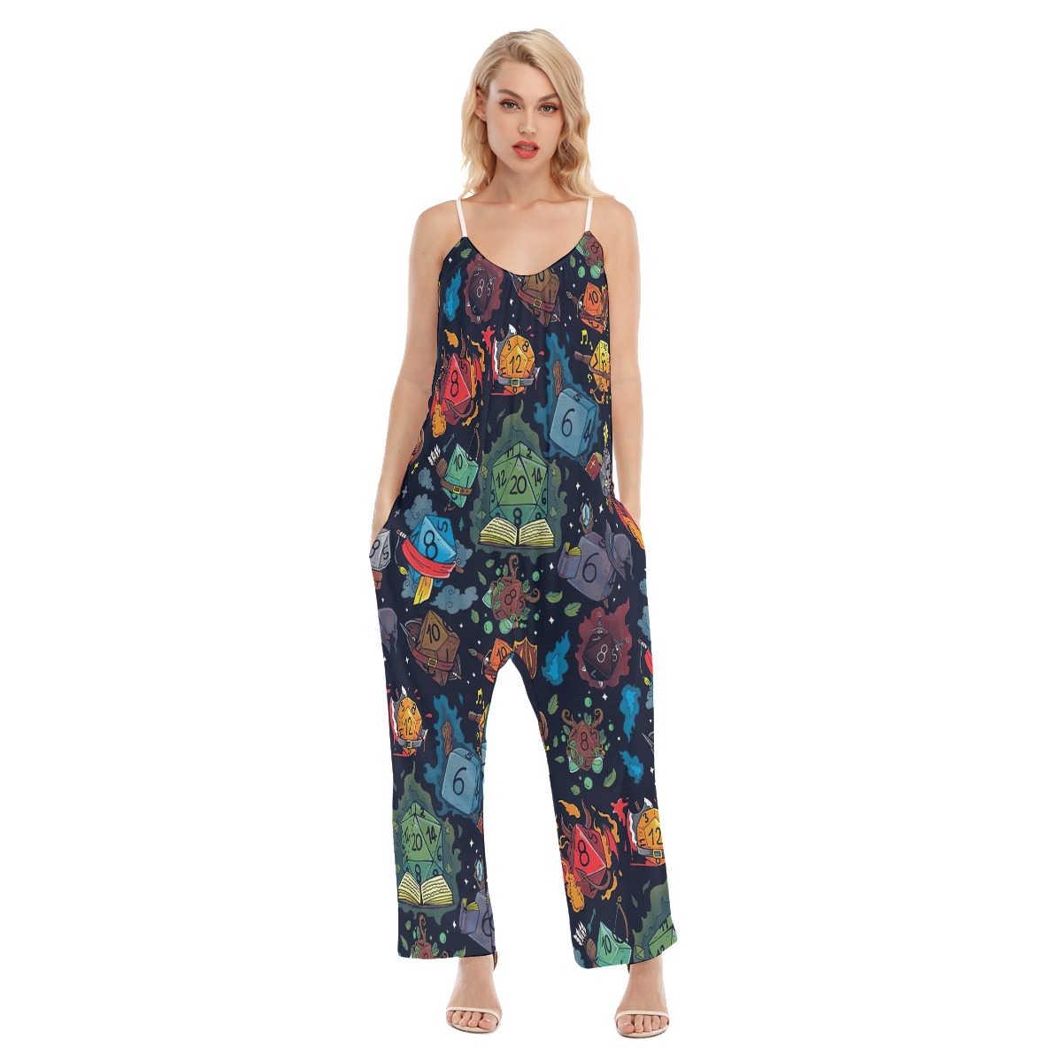 Dnd Dice Hawaiian Loose Women's Jumpsuit - variant image 1