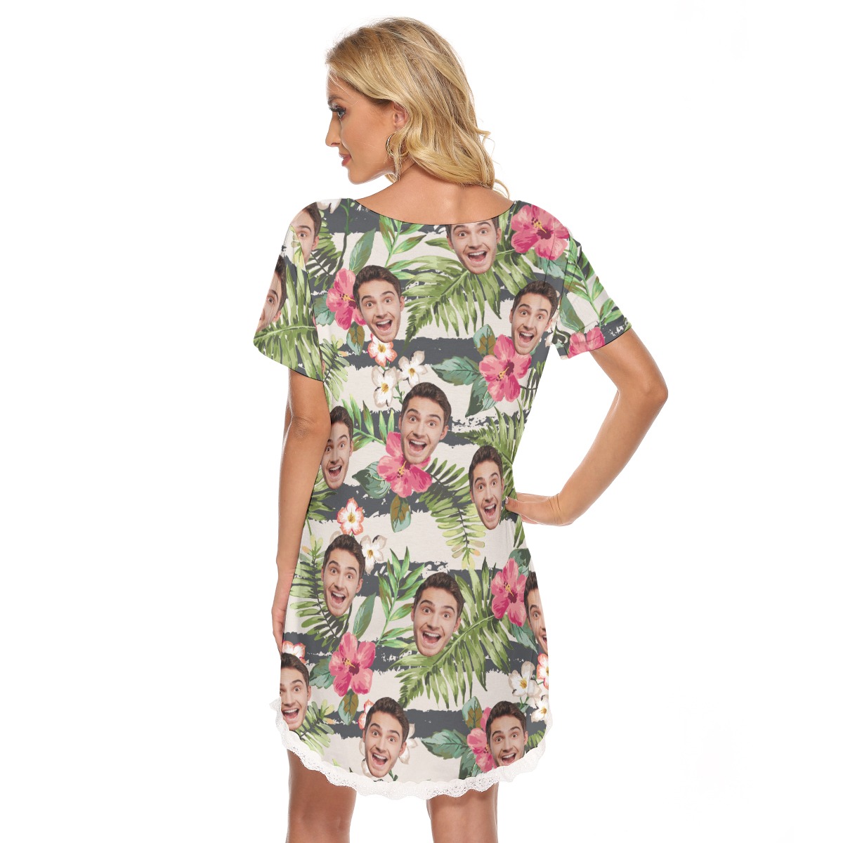 Tropical Sports Team Custom Hawaiian Lace Dress
