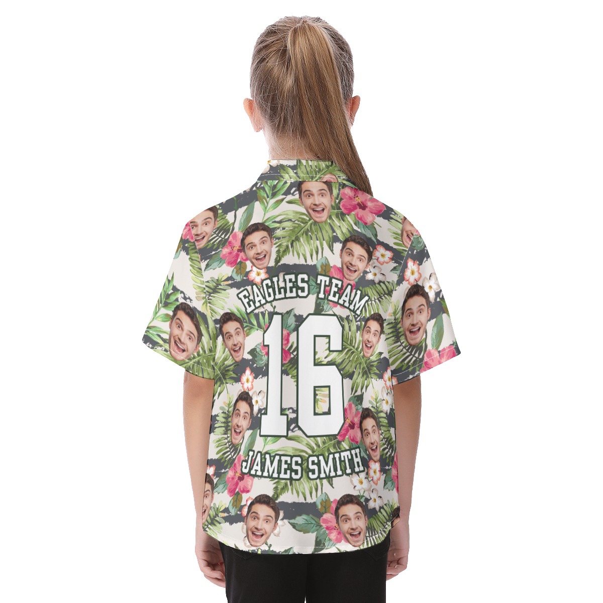 Sports Team Custom Floral Hawaiian Shirt For Kids