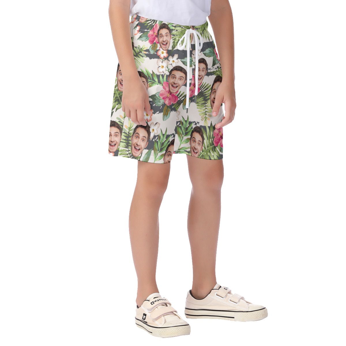 Custom Face Sports Team Hawaiian Beach Shorts For Kids