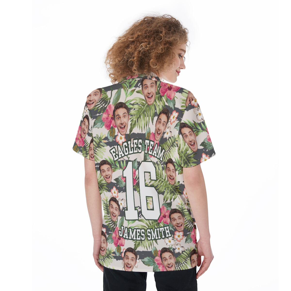 Sports Team Custom Floral Hawaiian Shirt For Women
