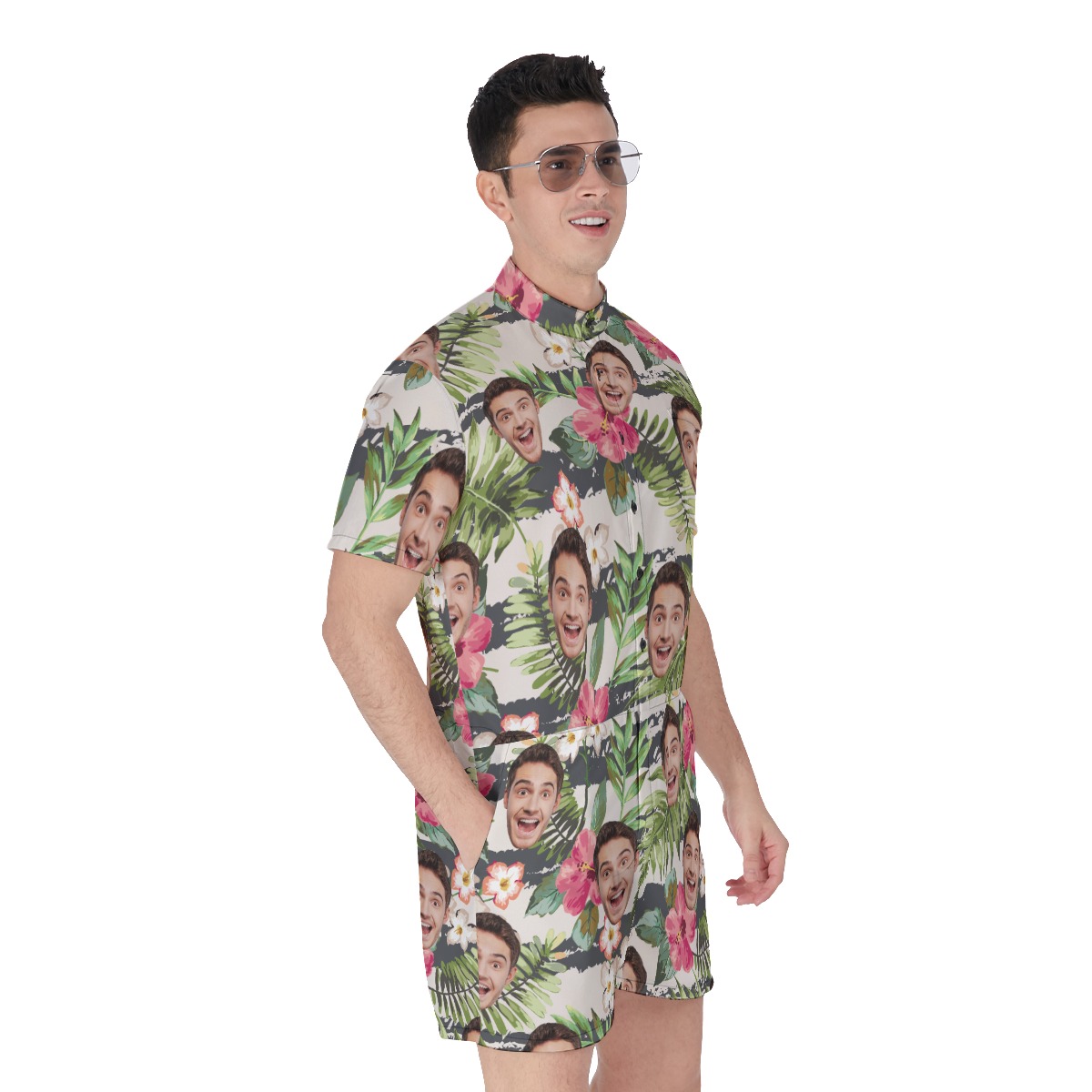 Custom Sports Team Tropical Hawaiian Romper For Men