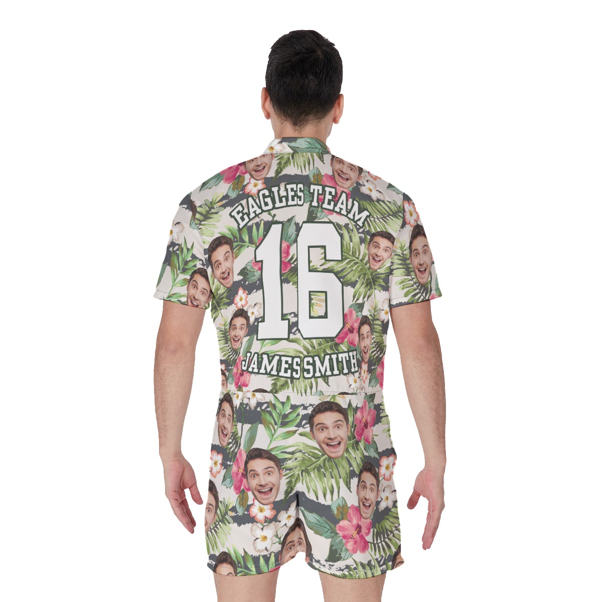 Custom Sports Team Tropical Hawaiian Romper For Men