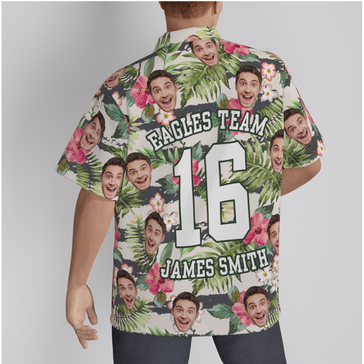 Men's Custom Sports Team Tropical Hawaiian Shirt