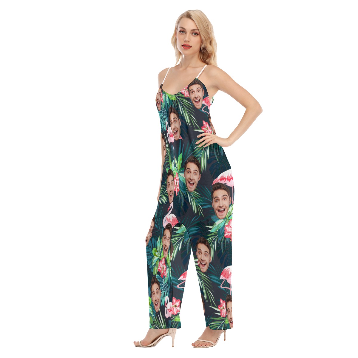Women's Custom Sports Name Hawaiian Jumpsuit