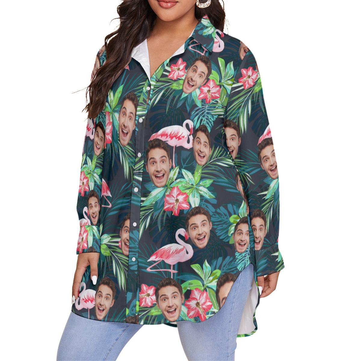 Sports Team Custom Women's Oversized Hawaiian Shirt