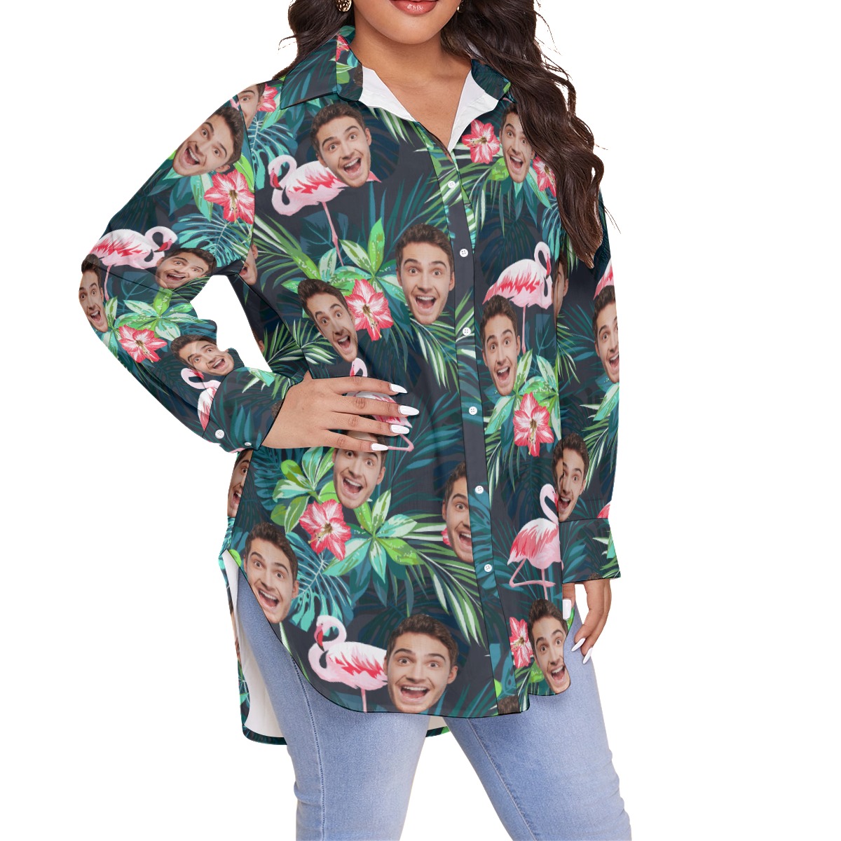 Sports Team Custom Women's Oversized Hawaiian Shirt