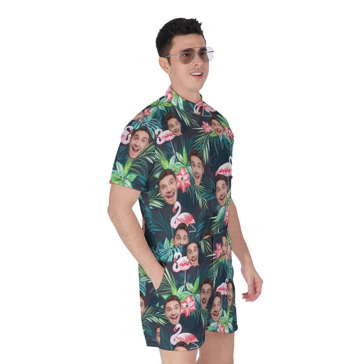 Men's Custom Sports Team Floral Hawaiian Romper