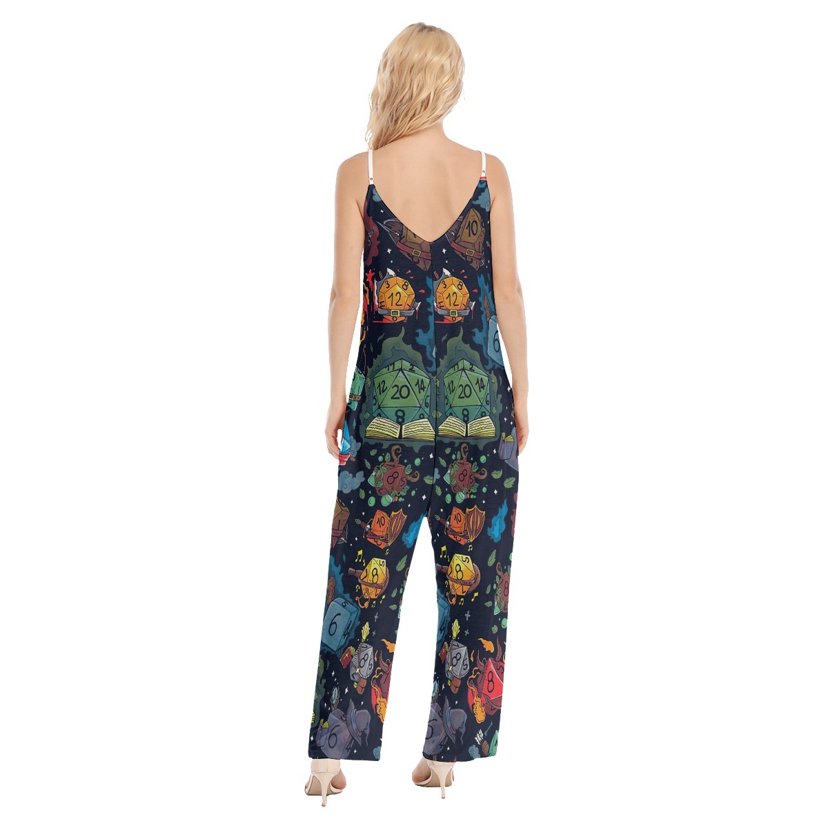 Dnd Dice Hawaiian Loose Women's Jumpsuit