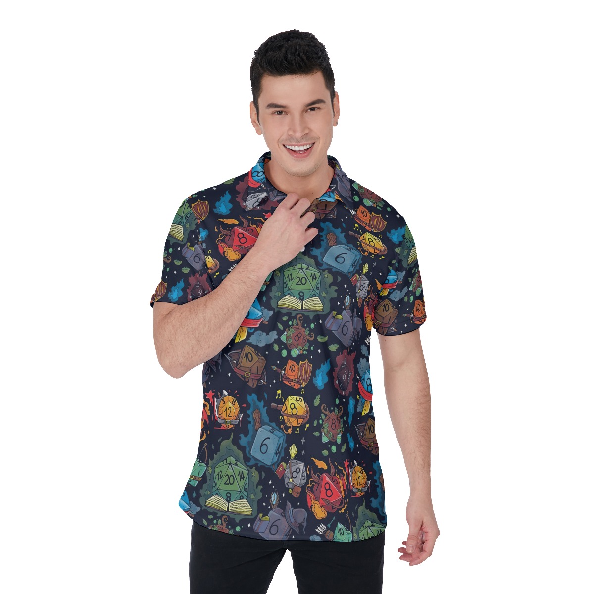 DND Dice Men's Polo Shirt - variant image 1