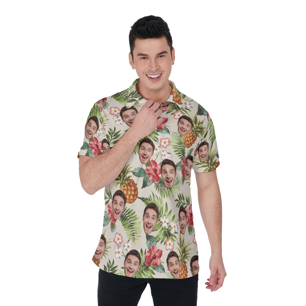 Men's Sports Team Custom Name Polo Hawaiian Shirt - variant image 1