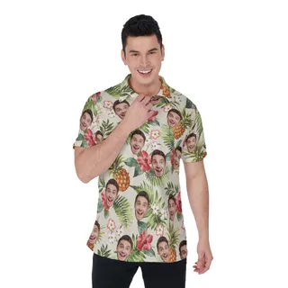 Men's Sports Team Custom Name Polo Hawaiian Shirt