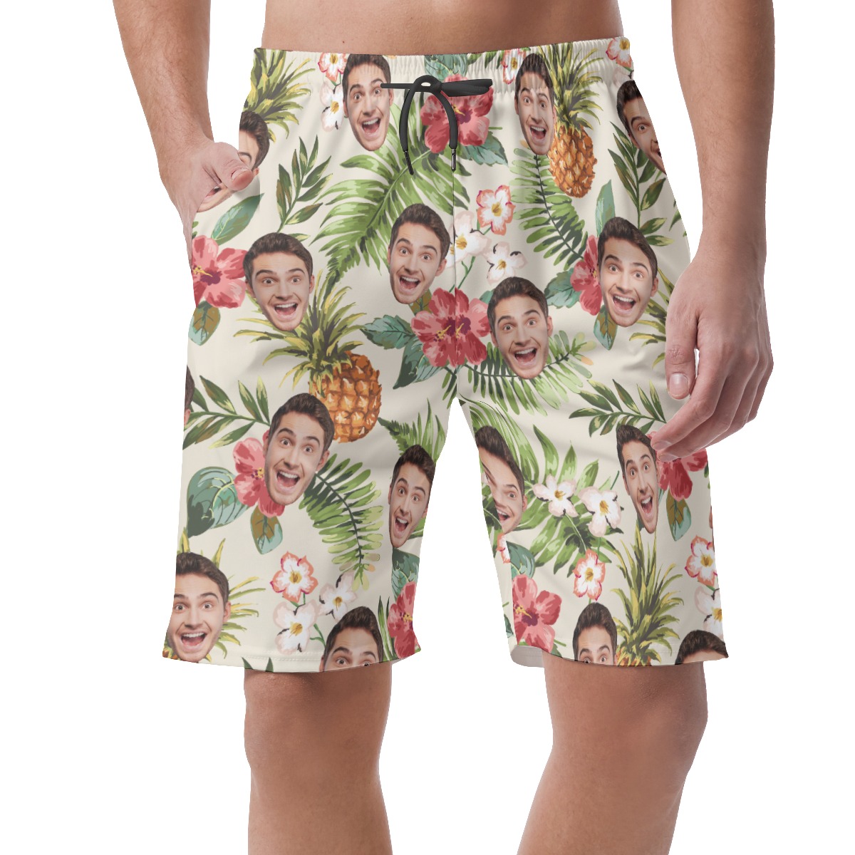 Sports Team Custom Logo Hawaiian Shorts For Men - variant image 1