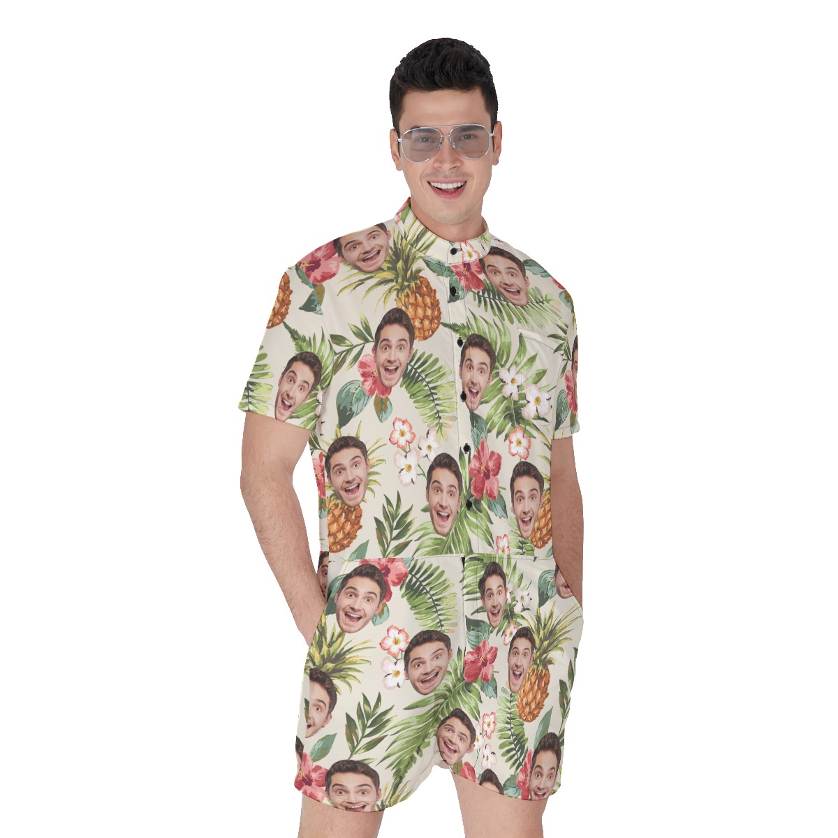 Men's Custom Sports Team Logo Hawaiian Romper - variant image 1