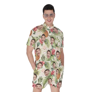 Men's Custom Sports Team Logo Hawaiian Romper