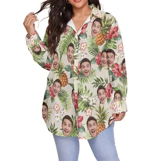 Sports Team Custom Oversized Women's Hawaiian Shirt