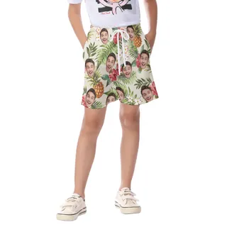 Custom Sports Team Tropical Hawaiian Shorts For Kids
