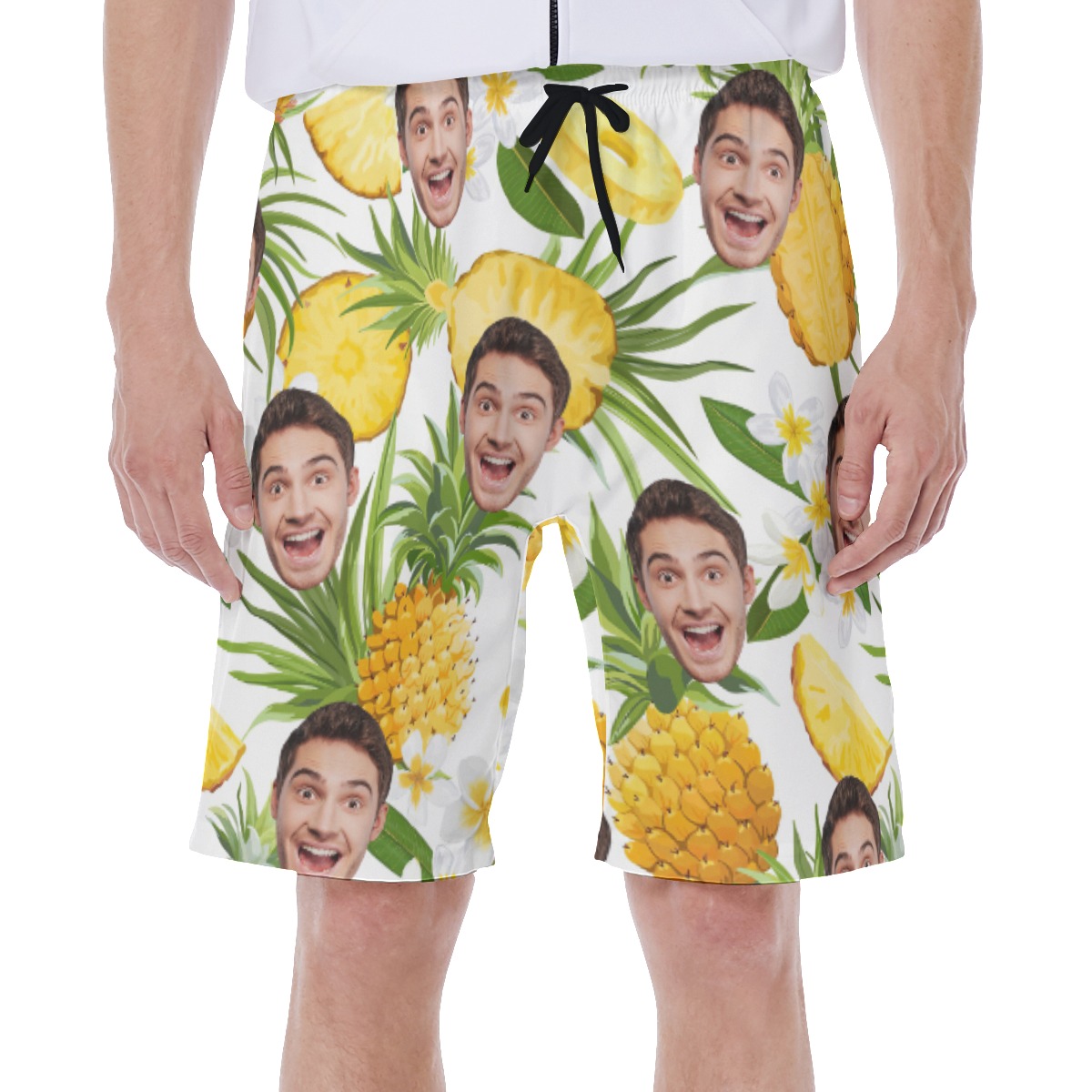 Sports Team Custom Logo Hawaiian Swim Trunks For Men - variant image 1