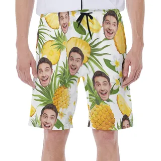 Sports Team Custom Logo Hawaiian Swim Trunks For Men