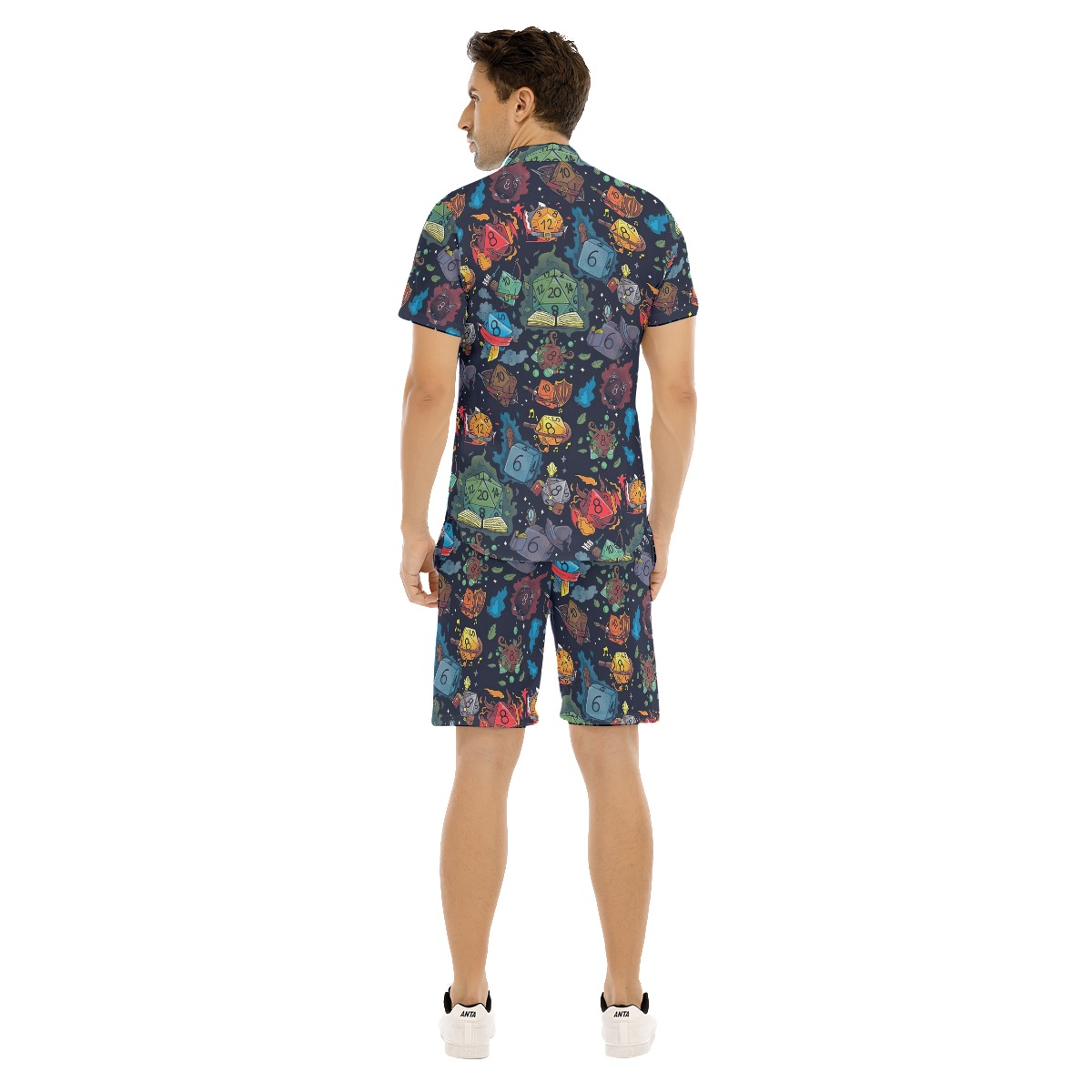 DND Dice Themed Hawaiian Shirt And Shorts