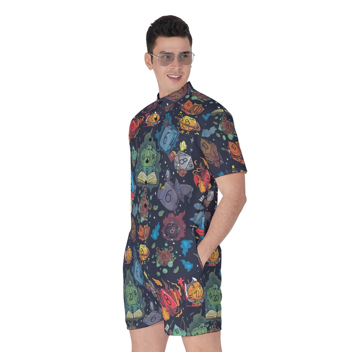 DND Dice Men's Romper
