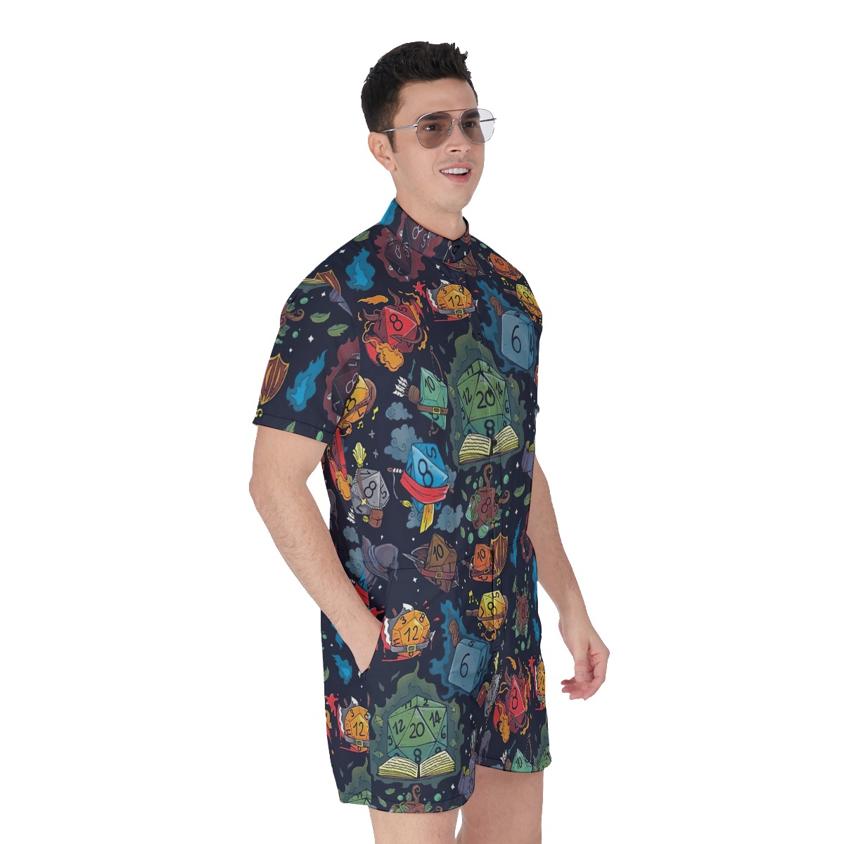 DND Dice Men's Romper