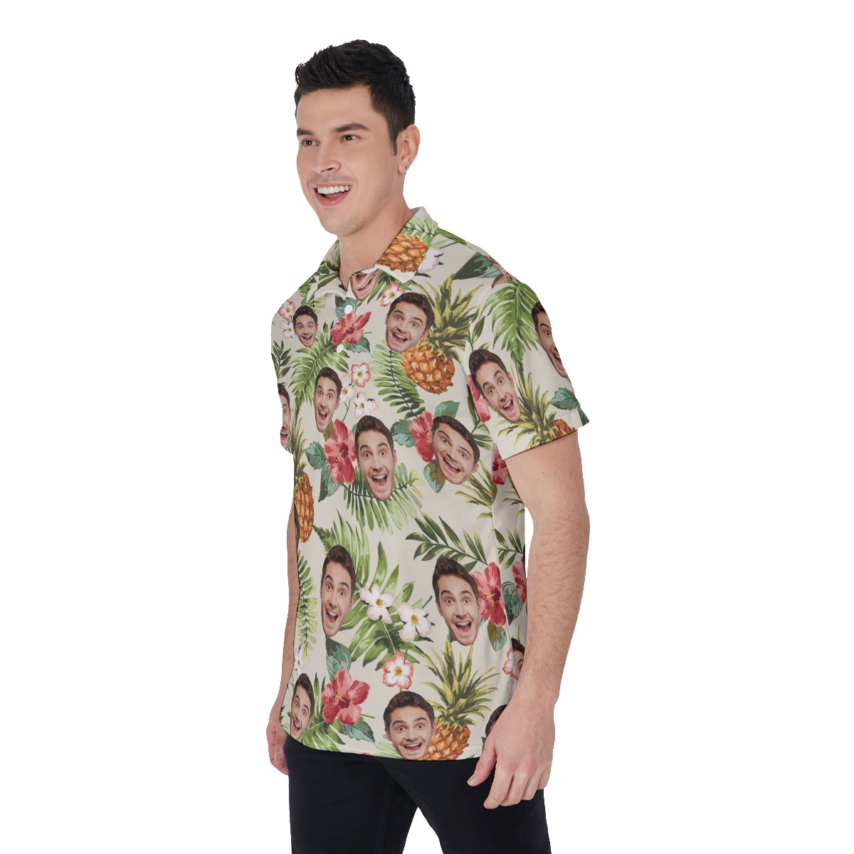 Men's Sports Team Custom Name Polo Hawaiian Shirt