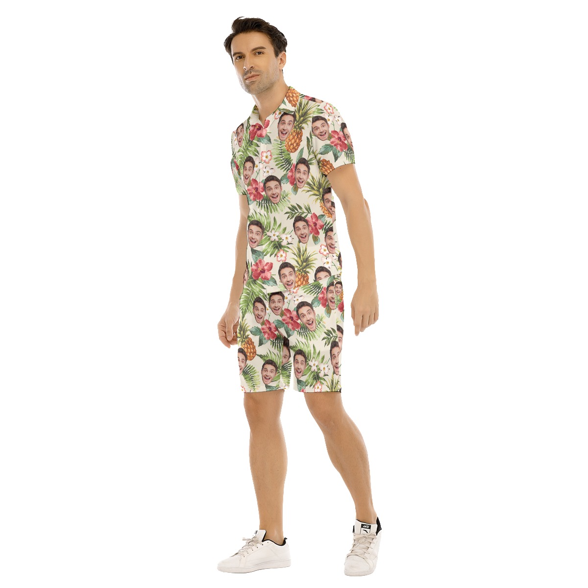 Men's Sports Team Custom Name Hawaiian Shirt And Shorts