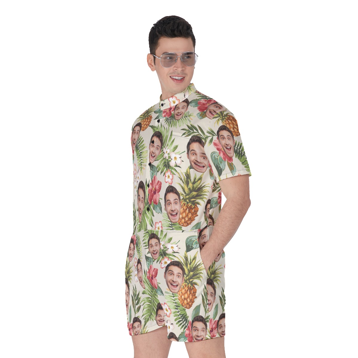 Men's Custom Sports Team Logo Hawaiian Romper