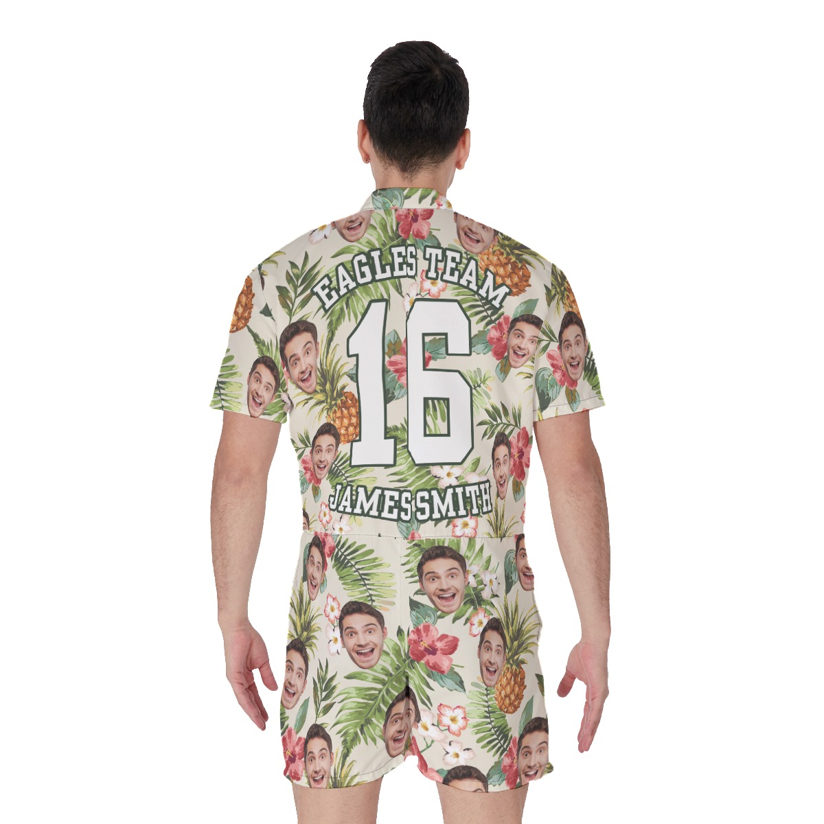 Men's Custom Sports Team Logo Hawaiian Romper