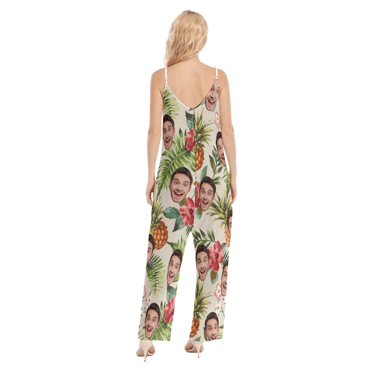 Sports Name Custom Floral Women's Hawaiian Jumpsuit