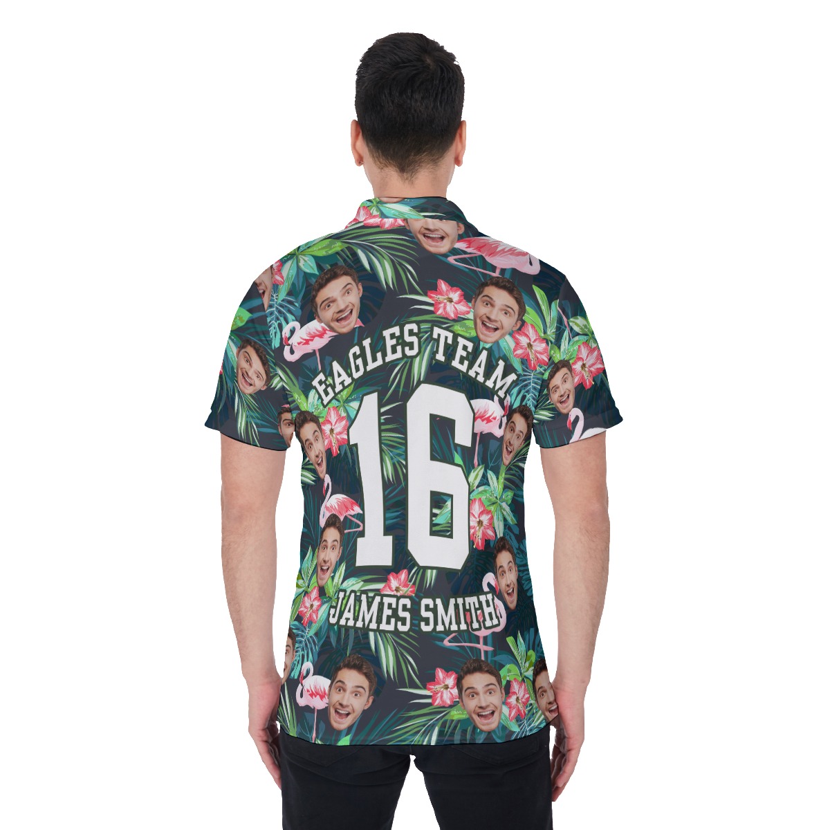 Men's Sports Team Custom Tropical Polo Hawaiian Shirt