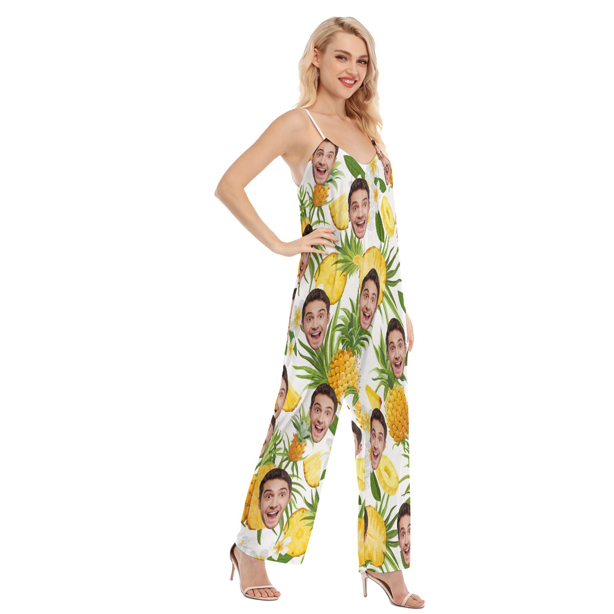 Sports Name Custom Face Women's Hawaiian Jumpsuit