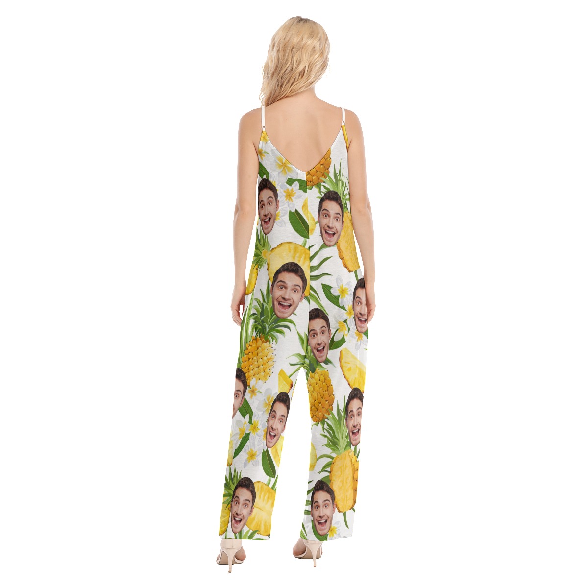 Sports Name Custom Face Women's Hawaiian Jumpsuit