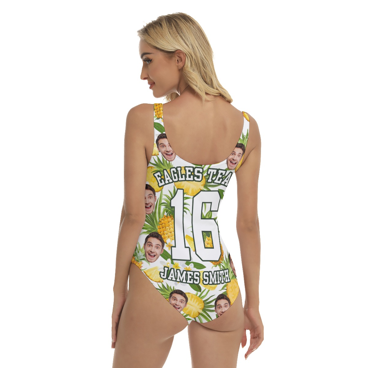 Women's Sports Team Custom Name Hawaiian One Piece Swimsuit