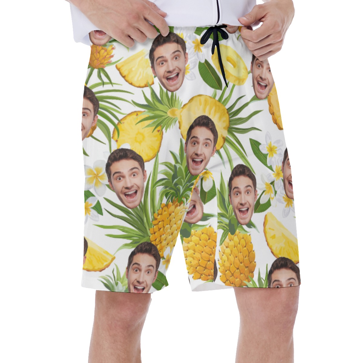 Sports Team Custom Logo Hawaiian Swim Trunks For Men