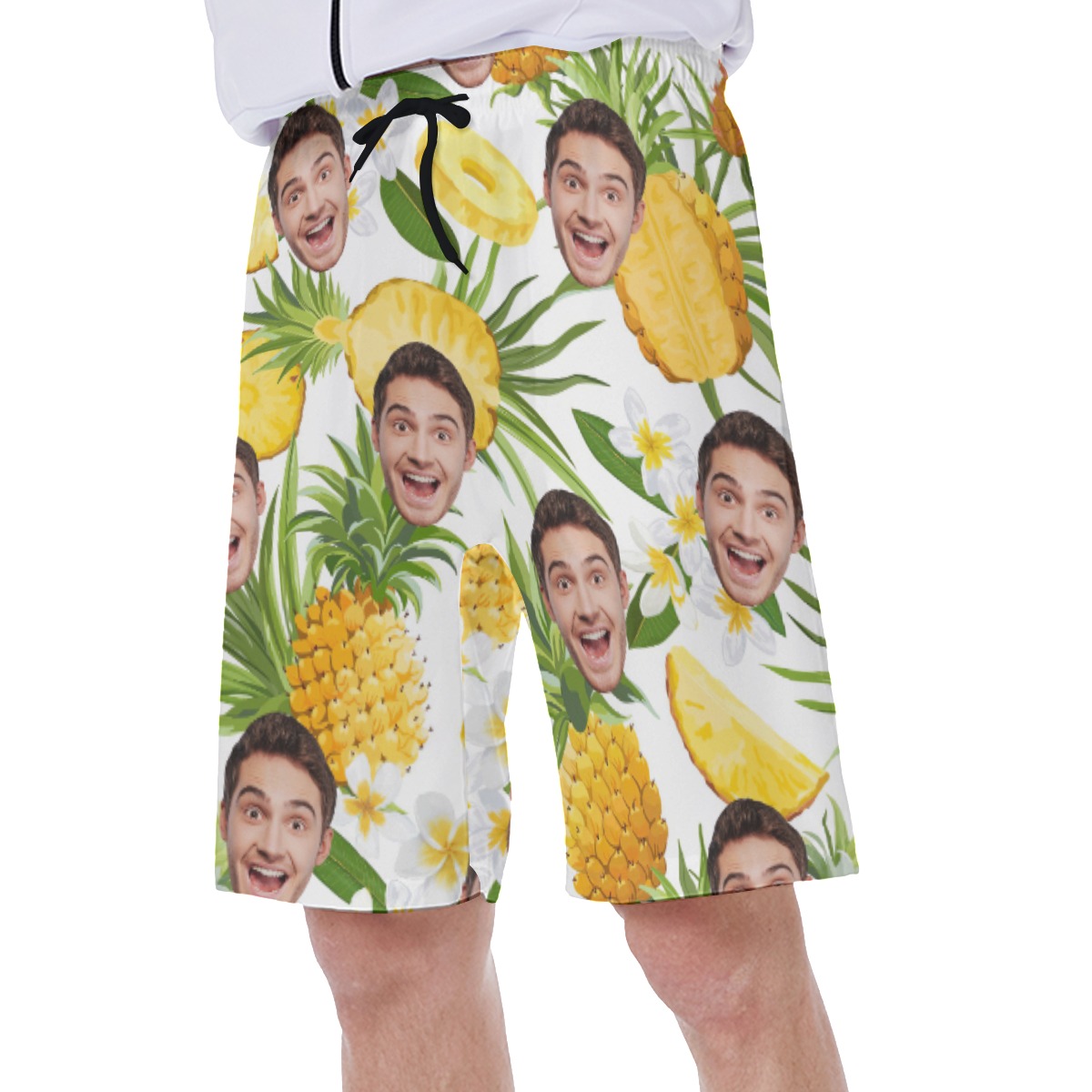 Sports Team Custom Logo Hawaiian Swim Trunks For Men